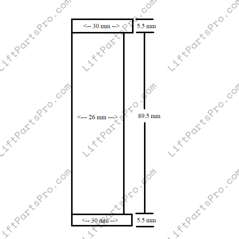 Square Plastic Rams Head Guide Shoe Insert - Waupaca, LEV, Flexi-Lift, and more