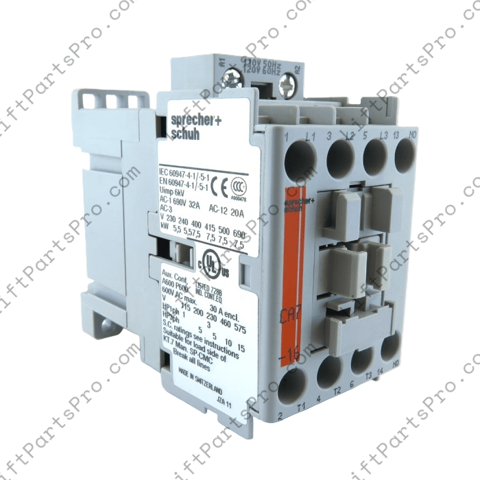 Sprecher Schuh CA7‑16 Contactor Up/Down Relay for National Wheel-O-Vator