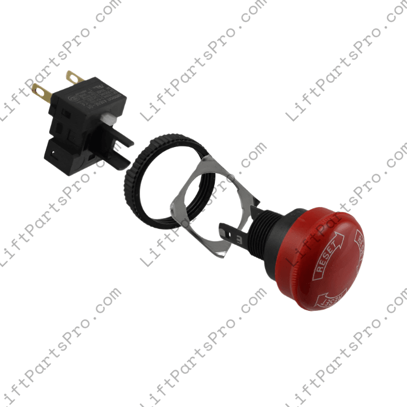 30mm Red Mushroom Head E-stop Switch - Garaventa / Genesis