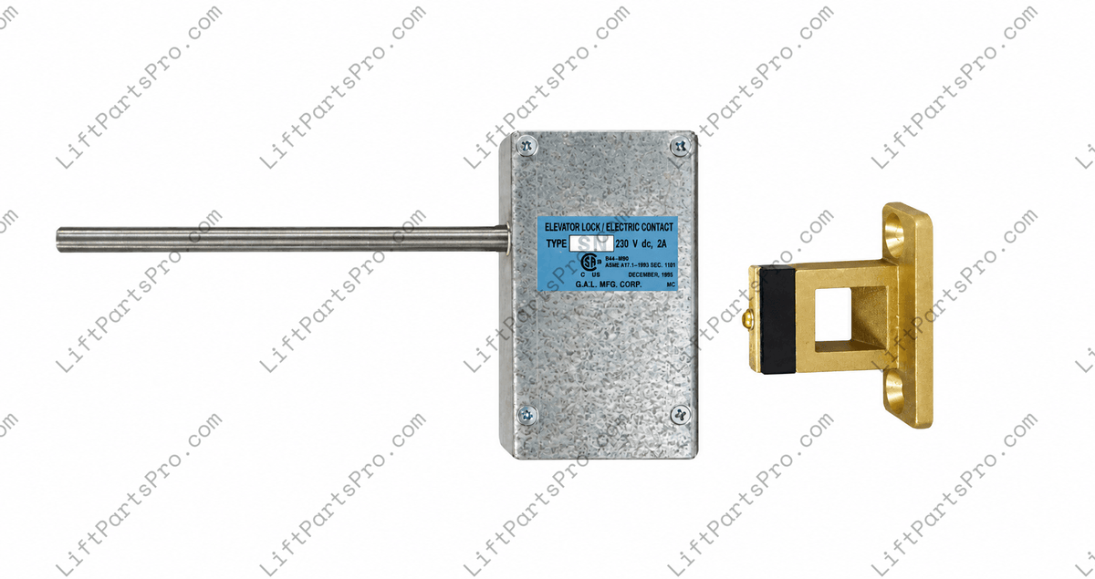 Right-handed GAL Type SN Interlock with back-of-car-facing shaft. SW21-0210R
