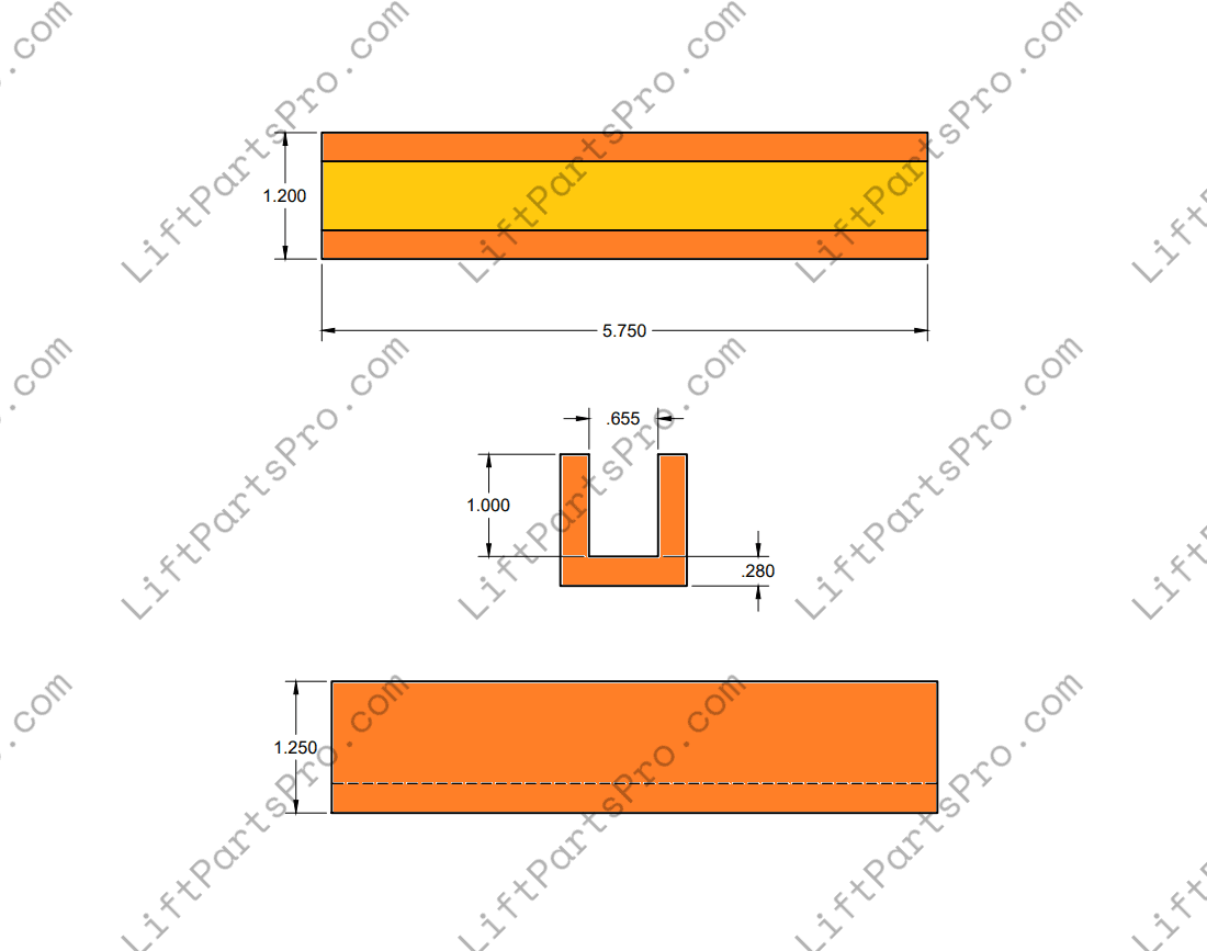 Guide Shoe Insert for 5/8" Rail – EECO Advantage Elevators