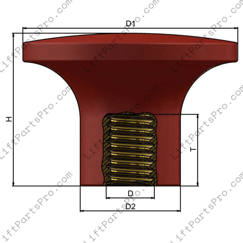 Red Emergency Stop Knob Grip for Garaventa Stair Trac II