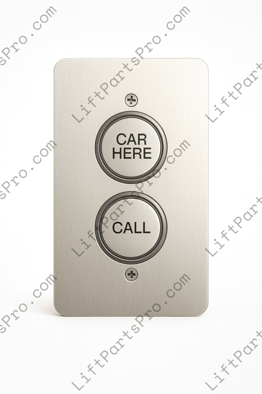 3" x 5" Stainless Steel Hall Call Station Plate - Call & Car Here
