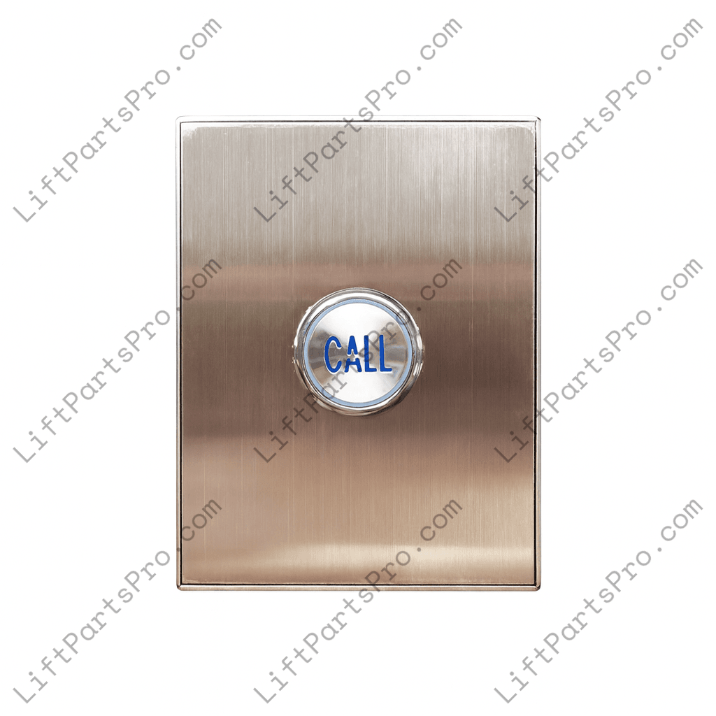 4" x 5" Stainless Steel Hall Call Station Plate - Single Button