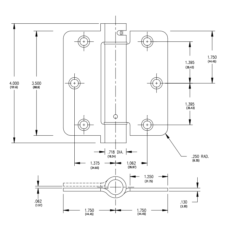 Single‑Acting Spring Gate Hinge (Self‑Closing) for NWOV and PLS VPLs