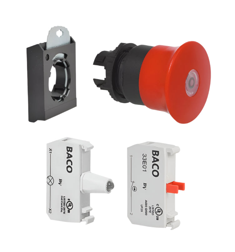 Illuminated Emergency Stop Switch - Harmar RPL Series