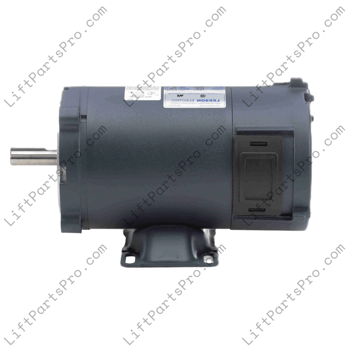 Gray electric motor on a white background