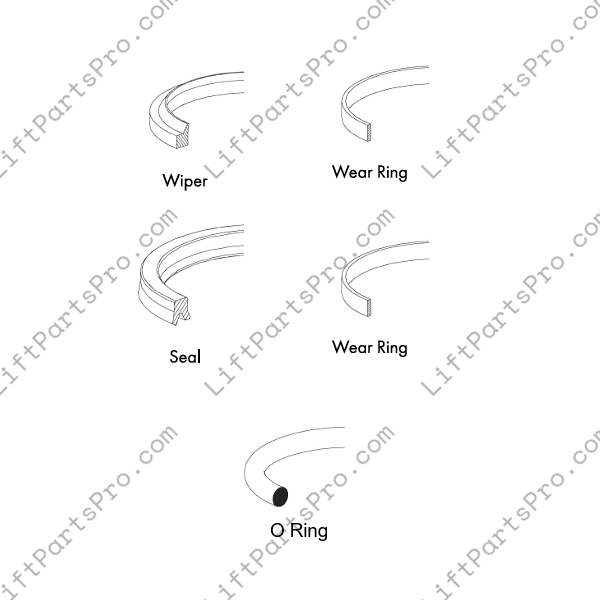 Savaria Concord 2" Cylinder Jack Seal Rebuild Kit