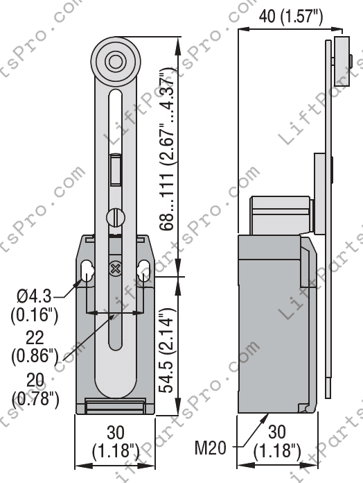 Savaria V1504 LS-20 Limit Switch 106471