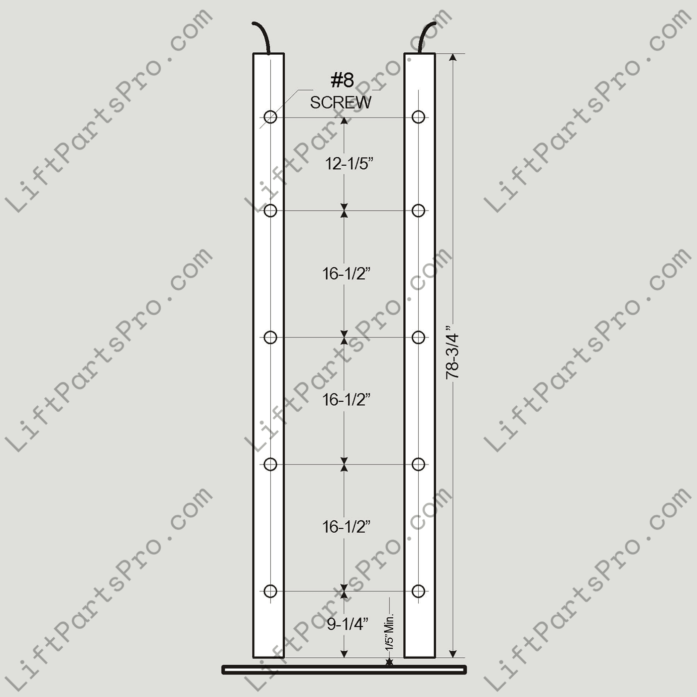 Light Ray Pair for Savaria LU/LA and Other Commercial Elevators