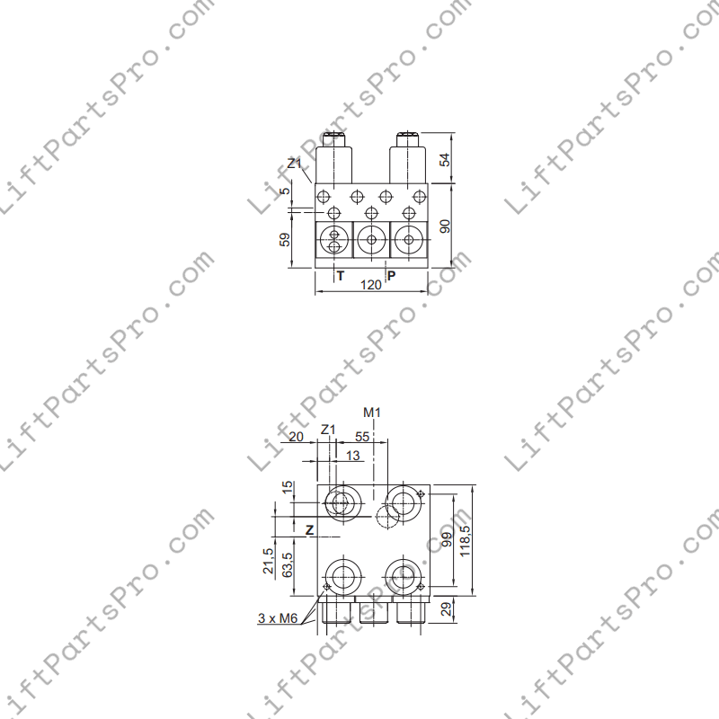 Blain EV100 Hydraulic Elevator Control Valve - 3/4" (Residential)
