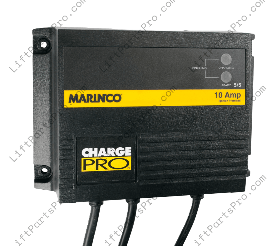 Marinco Charge Pro 10 Amp power inverter on a white background
