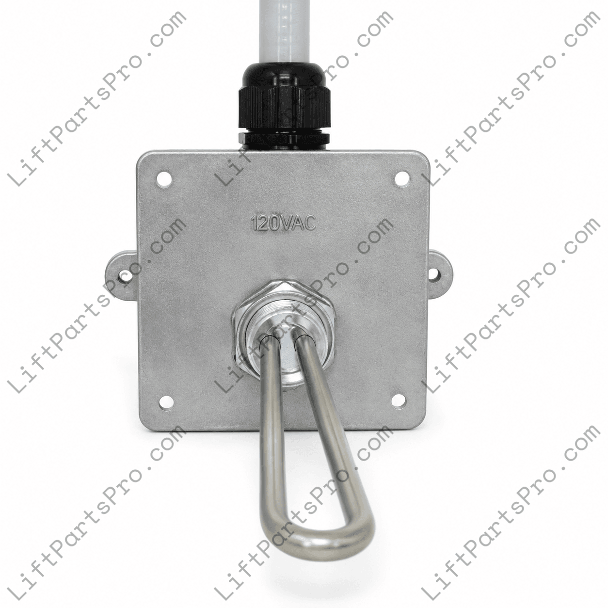 Close-up of hydraulic elevator oil tank heater element