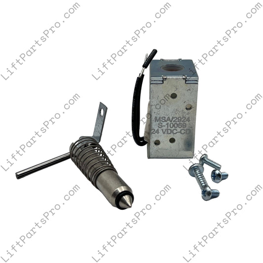 Metal components on a gray background