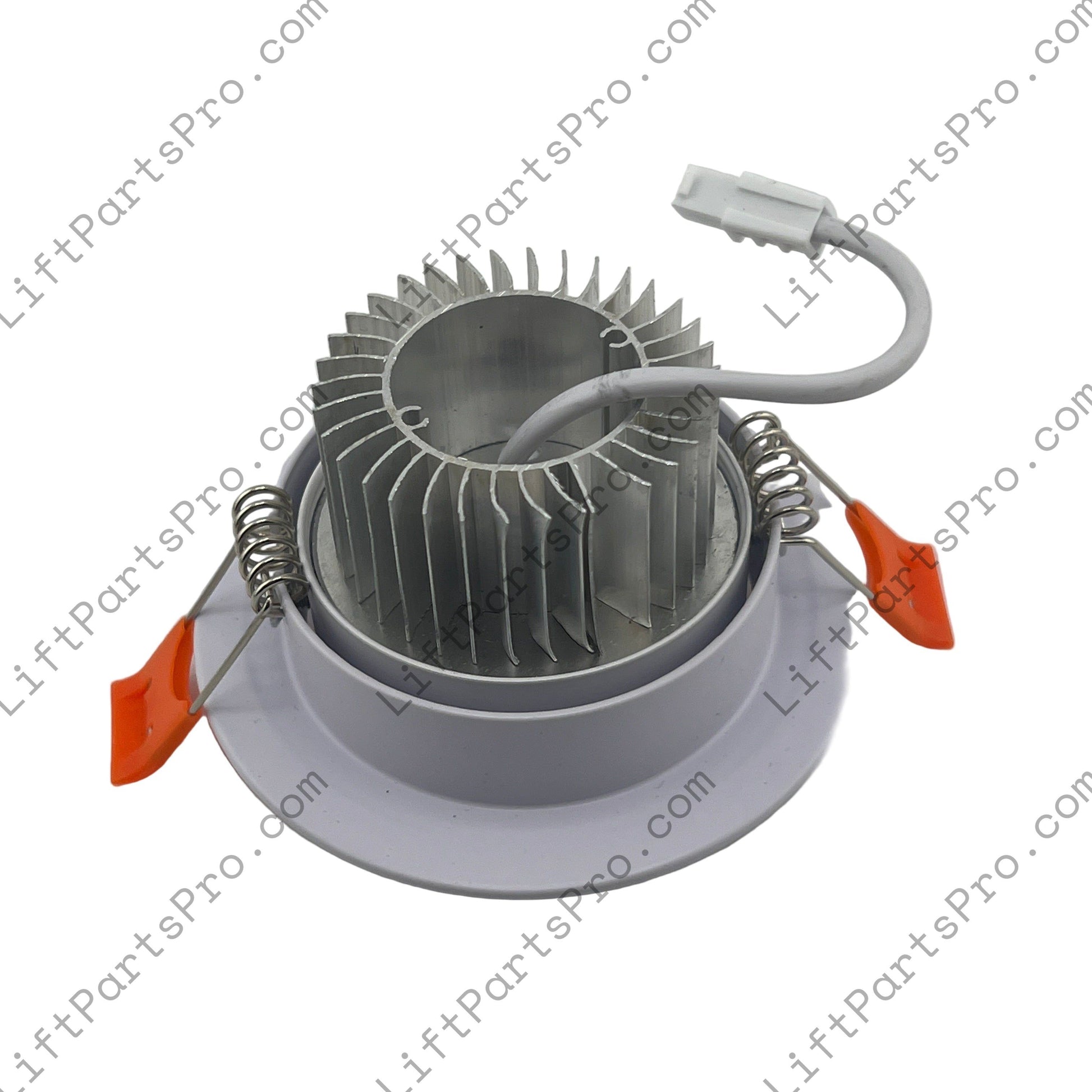 Ceiling light fixture with open cover on a white background