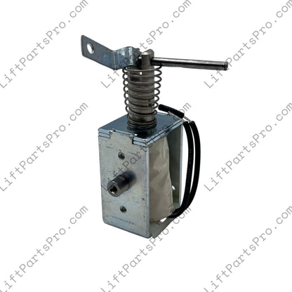 Metal spring mechanism on a white background