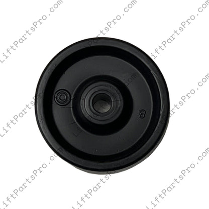Black Plastic 2" x 15/16" x 1/4" Roller Wheel