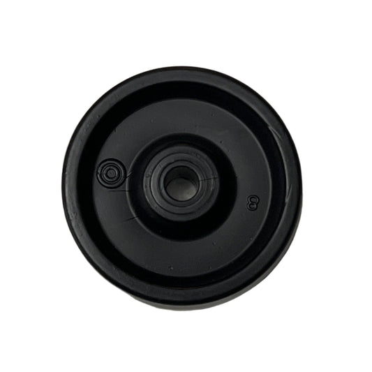 Black Plastic 2" x 15/16" x 1/4" Roller Wheel