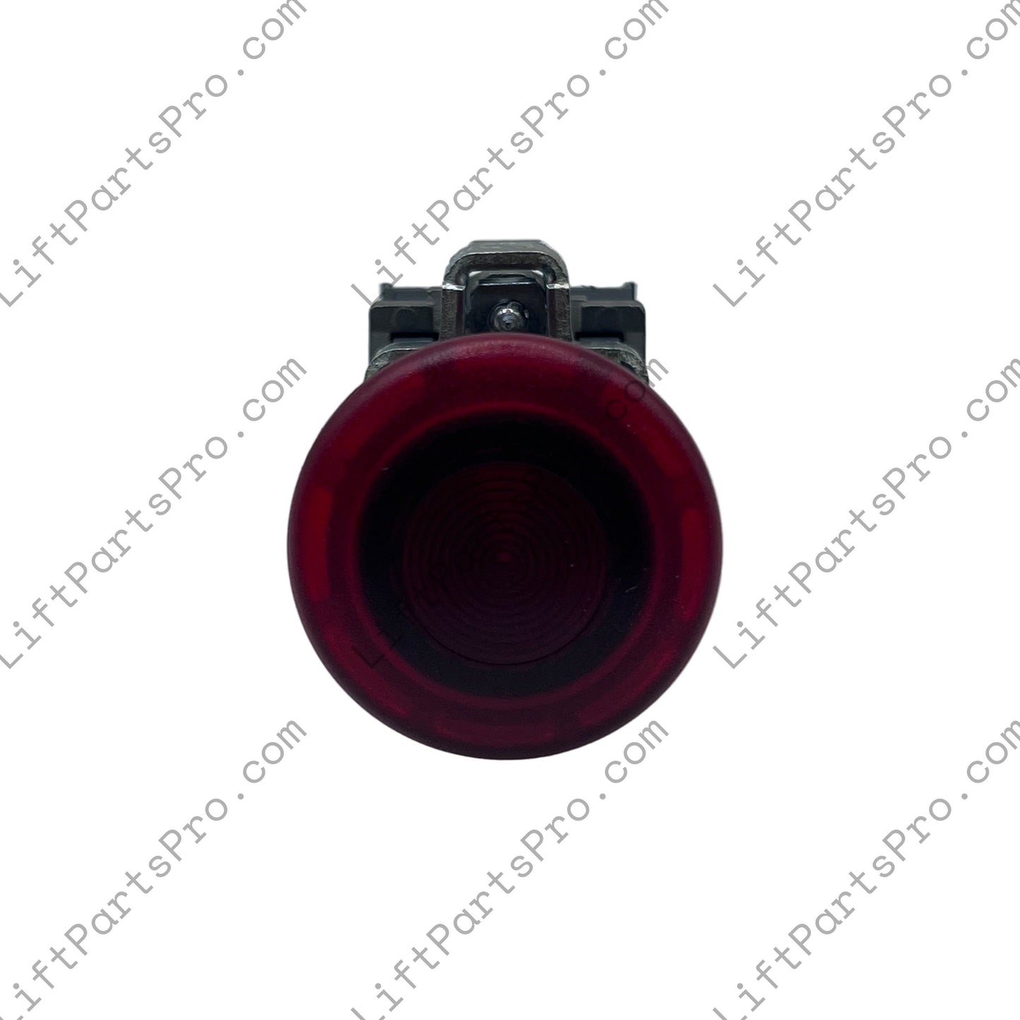 Close-up of a red and black object on a white background