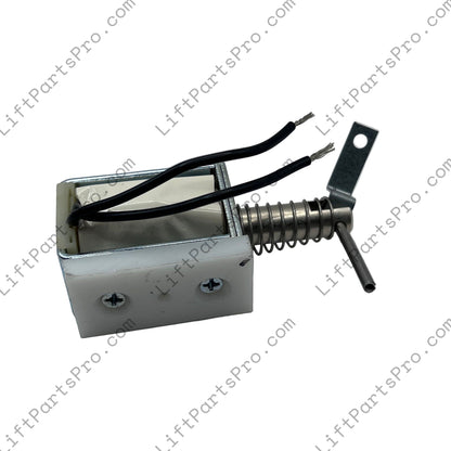 Mechanical component with springs and wires on a white background