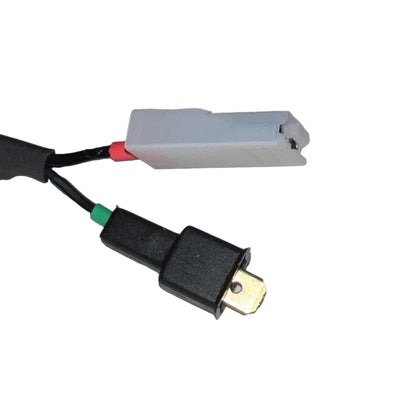 Electrical connector with wires on a gray background