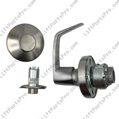 NWOV Handle with handle on one side and deadbolt plate cover on the other.