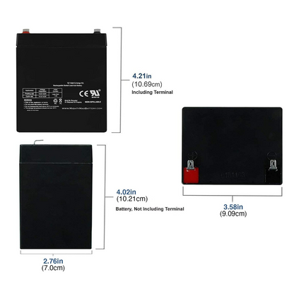 National Wheel‑O‑Vator Destiny Replacement Battery Pair (12 V, 5 Ah, SLA / AGM)