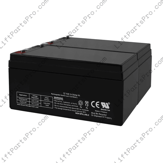 Battery Pair for Bruno Elan SRE-3000 Stairlift