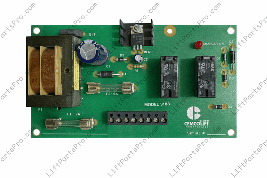 CEMCO Lift Battery Descent Unit Circuit Board BDU PCB Model 3188