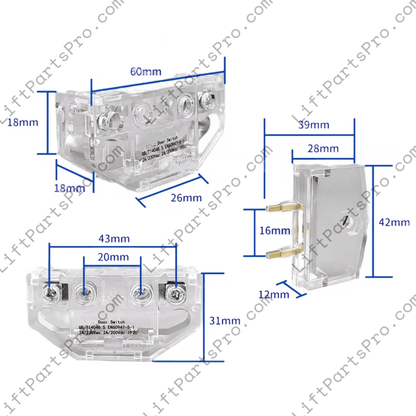 Fermator Operator Door Contact Switch Assembly - Trapezoid
