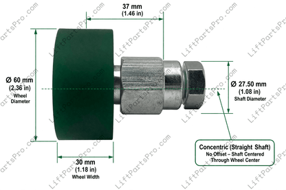 Cemco Lift Elevator Roller Wheel CF-9003C Concentric Assembly