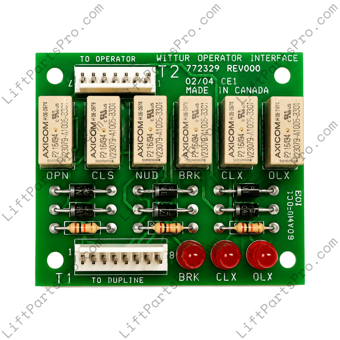 Savaria Concord Orion Wittur Operator Interface Circuit Board 772329
