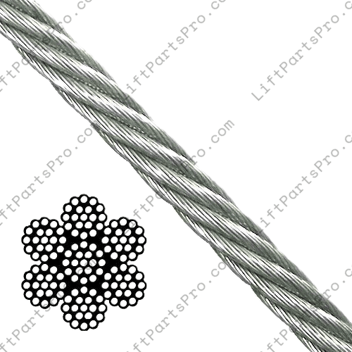 Concord Pro-Lift Roped Hydraulic Steel Wire Rope Cable 103098-P