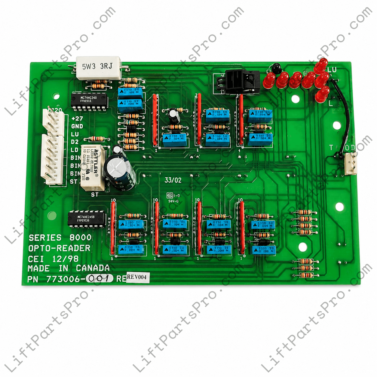 Opto-Reader Selector Circuit Board for Concord Series 8000 Elevators