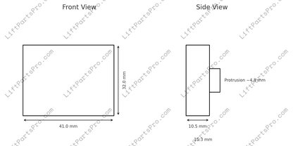 DMG Pushbutton Contact Block - Red LED, 24V