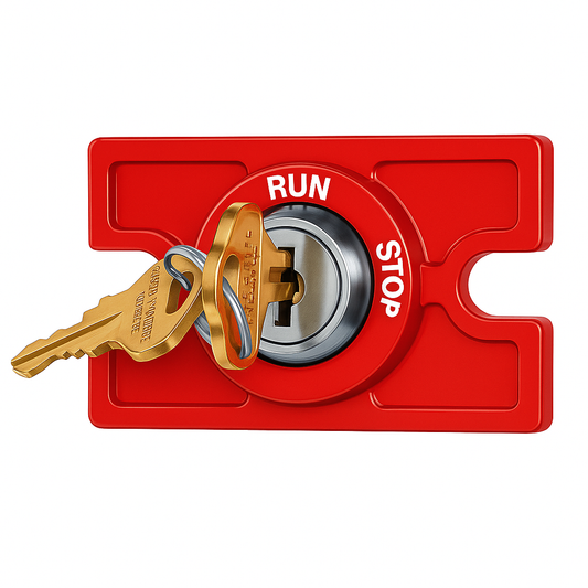 Dover Red Run/Stop Key Switch Assembly