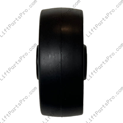 Black Plastic 2" x 15/16" x 1/4" Roller Wheel