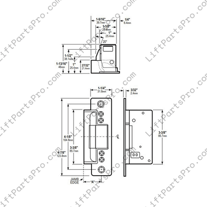 Concord PAL Door Lock Strike Adams Rite 7100