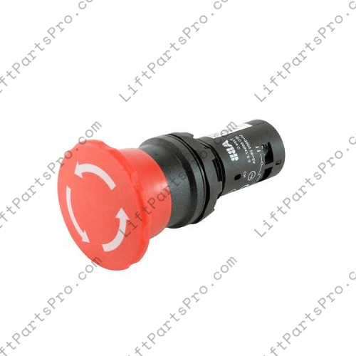 Red Mushroom Twist‑Release Emergency Stop Pushbutton for Elevator Lifts