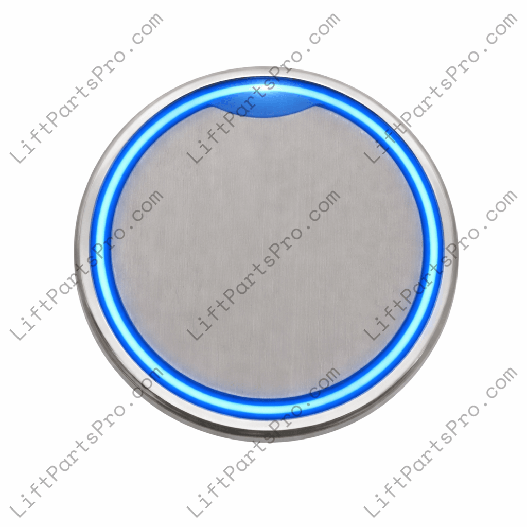 35CB.BR.CR-H Stainless Steel Blue LED Elevator Button K8301