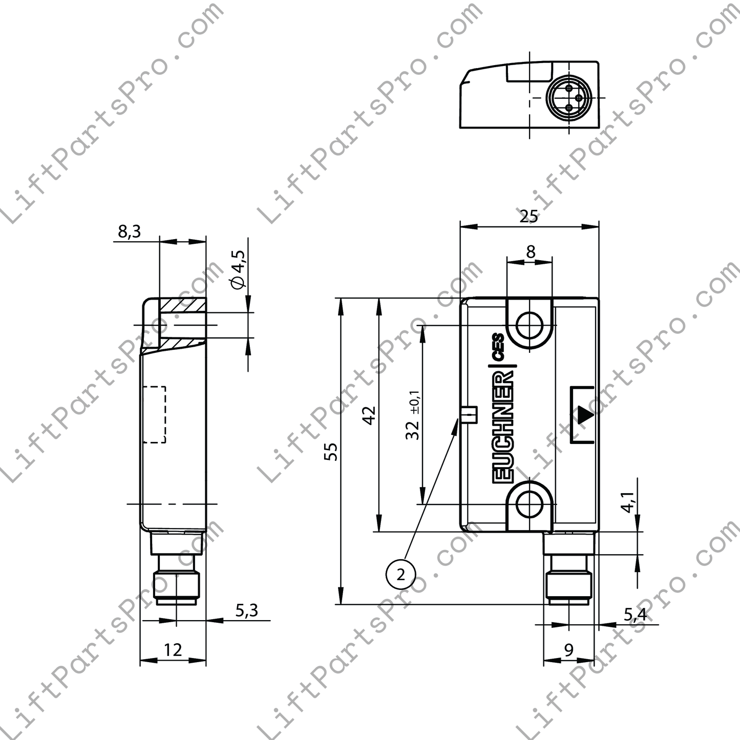 Elevator Safety Switch Read Head Euchner 106601