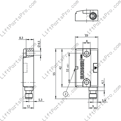 Elevator Safety Switch Read Head Euchner 106601