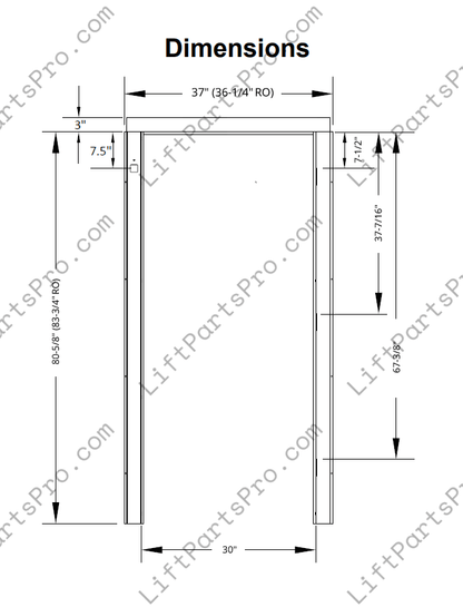 Recessed Residential Elevator Door Flush Frame for ASME 17.1 Compliance