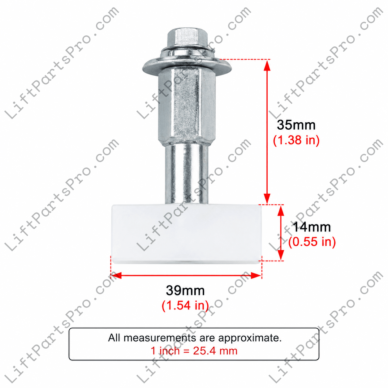 Fermator Door Slider Flexi-Lift Door Guide Shoe M26268