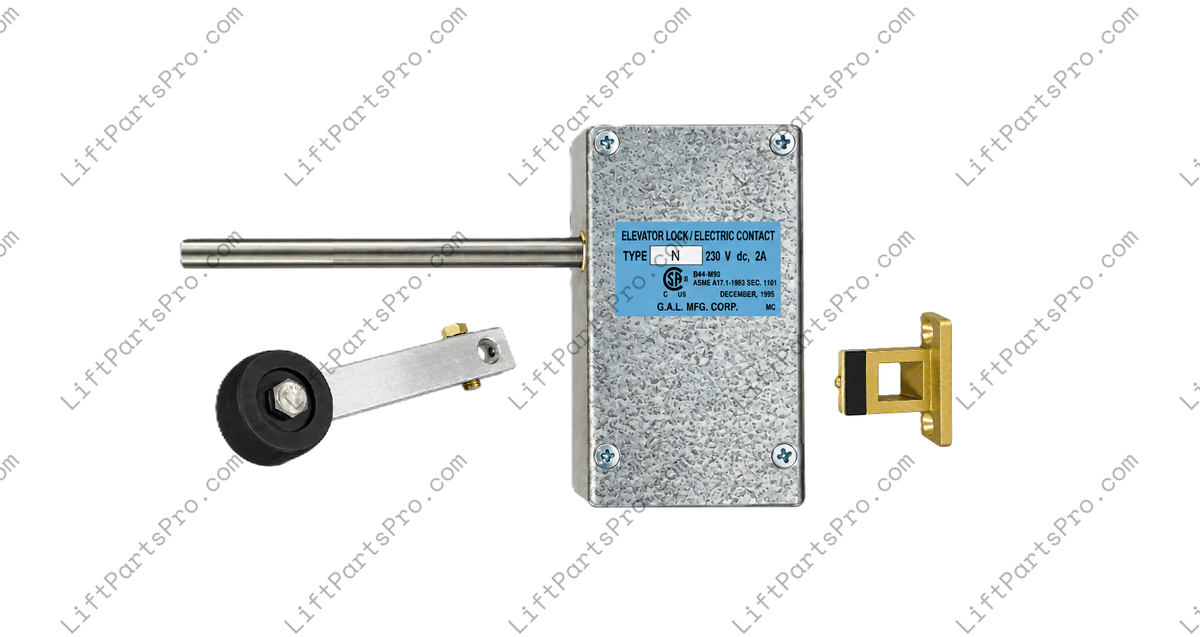 Right-Handed GAL Type N Interlock for Elevator-Cab-Directed Shaft actuator. INT22-0004R