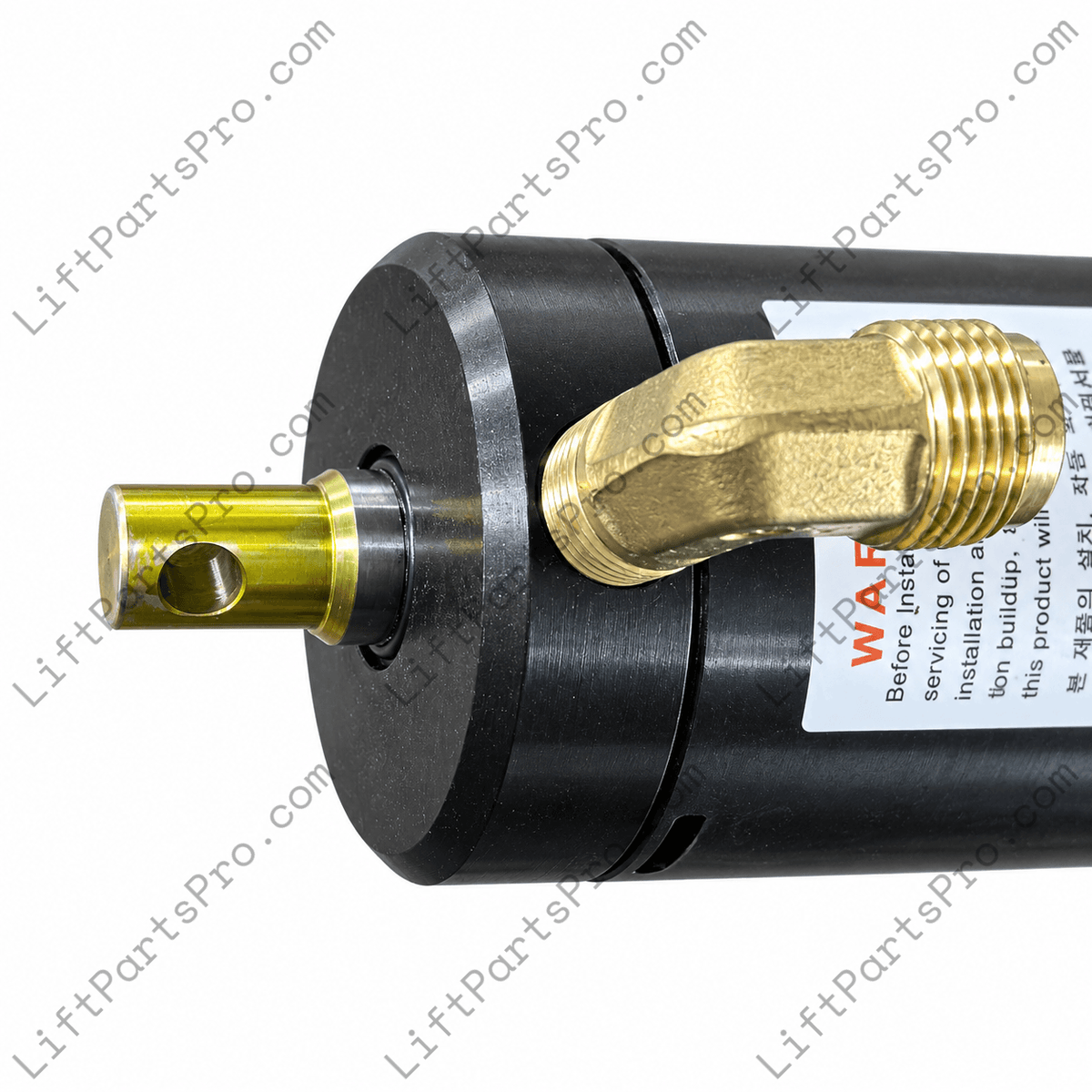 Close-up of GYG Rope Gripper Hydraulic Cylinder #600-035-GY for HW, Gal, and Vantage elevator braking systems.