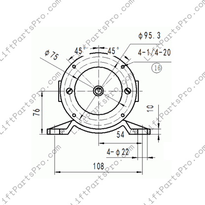 Harmar AmeriGlide Summit Wheelchair Lift Motor for VPL - 110ZYT37/H1 140-00101