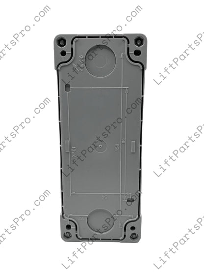 Gray plastic component on a white background