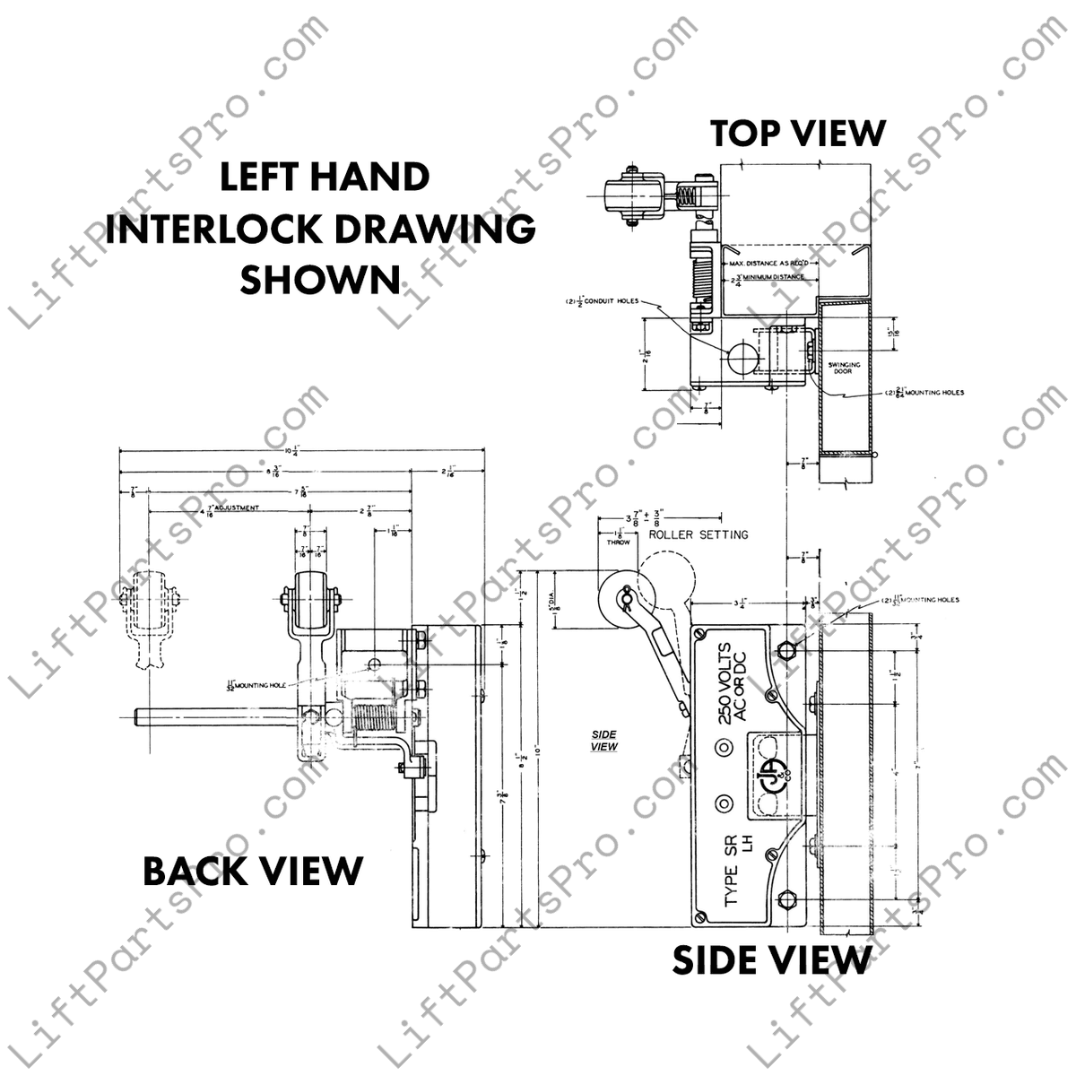 SR Type Elevator Retiring Cam Interlock
