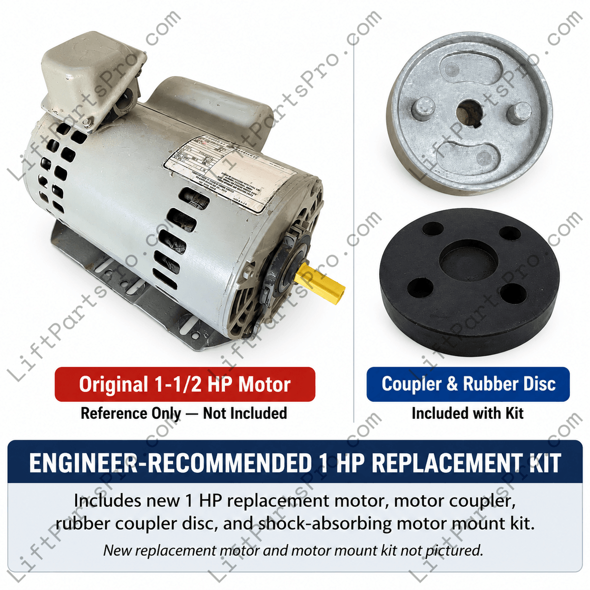 Replacement 230VAC Motor #67006138 for Inclinator Elevette Elevators